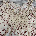 Unbranded Women's Sleeveless Sweetheart Heart Dress Cream Red S SM Small Ruffles Photo 4