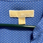 Michael Kors  BLUE POLKA DOT DRESS SHIRT WITH GOLD HARDWARE Photo 2