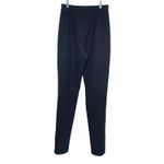 ASOS DESIGN Straight Leg Full Length High Rise Trouser Side Zip Slit Hem 8 Black Photo 9