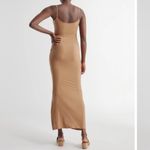 Quince NWT  Camel Tencel Rib Knit Maxi Slip Dress - Sz XL Photo 4