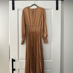 ALC Frank A.L.C. Leah ll Pleated Maxi Dress Toffee Size S Photo 4