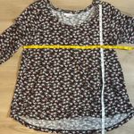 J.Jill Floral SMALL Print 3/4 Sleeve Scoop Neck Knit Top Small Red Black White Photo 7