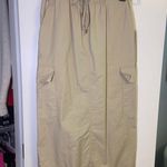 WAYF  Beige Cargo Midi Skirt Photo 0