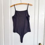 Madewell • Ribbed Spaghetti-Strap Thong Bodysuit black camisole cami square neck Photo 9