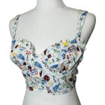 COLSIE Corset Bralette Top Coastal Travel Theme Print Size Small Photo 0