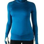 XS CALIA Funnel Neck Teal Marine Long Sleeve Photo 0
