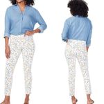 NYDJ NWT  Floral Ankle Slit Crop Skinny Jeans Photo 1