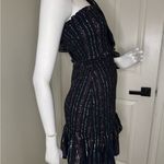 Farm Rio  Elegant Black and Pink One-Shoulder Dress Photo 5