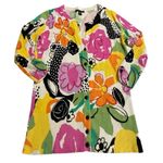 Cyrus  Pink Multi Floral Button Down Cardigan Sweater Bright Fun Colors Sz S Photo 0