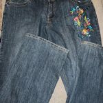 Baccini embroidered vintage boot cut jeans size 14 Photo 2