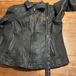Harley Davidson Leather Embroidered Ridng Jacket Black Size L Photo 13
