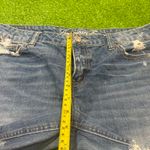 American Eagle ‎ Y2K Women’s Size 10 Baggy Distressed Blue Denim Shorts Photo 3