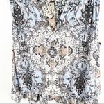 Free People Darcy Boho Blue Sleeveless V-Neck Printed Top, Size Small Photo 7