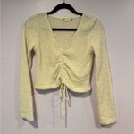 Altar'd State rouched front tie white sweater Photo 0