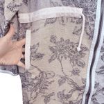 Humility Women's SAS LA FEE Floral Jacquard Hooded‎ Jacket Italy France M Tan Size 36 Photo 6