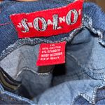 Vintage y2k early 2000s faux suede denim maxi skirt Blue Size 10 Photo 2