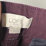Loft Outlet Women’s 6” Chino Shorts Size 6 Burgundy 100% Cotton Casual Twill Photo 2