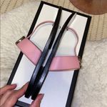 Gucci  Pink and Black Women's Sandals Silver GG Photo 5