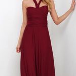 Lulus  Always Stunning Convertible Bridesmaid Burgundy Dress Size XS Photo 0