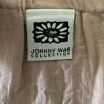 Johnny Was Vintage Collection L Maxi Skirt Lined Embroidered Hem Mauve Crinkle Photo 2