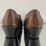 Matisse Footwear MATISSE Vintage Brown Leather Western Pointed Toe Slip On Heel Mule Ankle Boots Photo 4