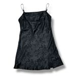 Princess Polly Norman Satin Floral Jacquard Mini Slip Dress Black 4 Photo 15