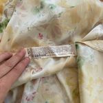 ZARA Floral Corset Tie Yellow Floral Wrap Print Dress Size Large Photo 5