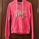 Women's Noble Wear Pink Yellowstone Nat'l Park Hooded Sweatshirt size small EUC Photo 0