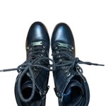 Guess  Black Leather Lace Up High Heel Platform Ankle Boots Women's Size 5.5M‎ Photo 10