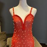 Women’s Sexy Red Sheer Dress Size M NWOT Red Size M Photo 1