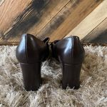 Vittorio Ricci Studio Brown Ruched Leather Heels Size 7.5 Photo 6