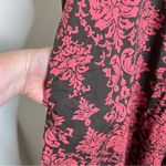 Croft & Barrow  Stretch Sleeveless Dress Size 14 Damask Floral Pattern pink brown Photo 3