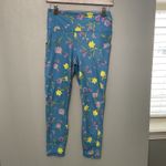 Fabletics  Pure Luxe Floral Leggings Blue Yellow Purple Athletic Workout Pants S Photo 3