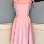NWOT Pink Off Shoulder Swing Dress with Bow Details Sz M Size M Photo 4