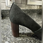 Tory Burch | Black Suede Snakeskin Cap Pacey Block Heels Size 9.5 Photo 11