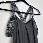 Lululemon  Rest Less Tank in Heathered Black and Flowabunga Black Angel Wing. Photo 3