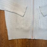 Gap VTG Y2K  Cable Knit Zip Up Hoodie Light Blue Womens XL Hooded Sweater Photo 2