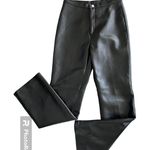 One Step Up Faux Leather Pants Leggings Straight Leg Black Small‎ Photo 0