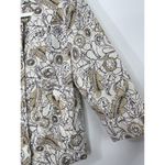 J.Jill Jacket Linen Blend Size Medium Button Front Paisley Unlined Lightweight Photo 2