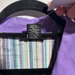 Maggie Barnes NWT‎  Lavender Purple Linen Blend Jacket Womens 1X Button Up Artsy Photo 5