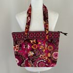 Vera Bradley  Dark Pink/ Brown Floral Tote & Wallet Photo 1