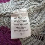 Andree by Unit  Sweater Womens Small Boat Neck White‎ Multicolor Stripe Oversized Photo 6