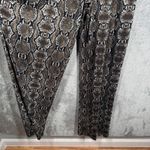 Calvin Klein Jumpsuit Snakeskin Print Sleeveless Punk Edgy Party Brown Size 6 Photo 5