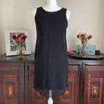 White House | Black Market Black Woven Overlay Dress size XS Photo 1