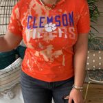Clemson Tigers Custom One Of A Kind Reverse Dyed Graphic Tee SZ M Size M Photo 1