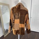 Early 2000's Brown Tan Orange Paisley Patchwork Suede Leather Blazer Jacket L Size L Photo 1