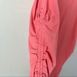 AQUA Sport Coral Pink Scoop Neck Ruched Side Athletic Tank Top S Photo 4