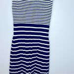 A New Day Striped Sleeveless Linen Blend Knit Sweater Midi Dress Size M Photo 5
