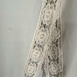 Rewind  Women's Sz L Blue Whites Stripe Top Long Sleeve Hi Low Shirt Open Back Photo 8