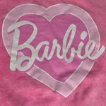 Barbie Women’s Pink &White Crew Neck Long Sleeve Heart Print Sweatshirt Sz XL Photo 5